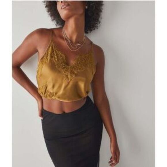 Free People Tops - Free People Women’s Night Out Blouson Brami Dusted Military Lace Size M